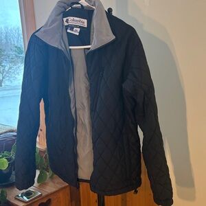 Columbia Black and Gray Quilted Jacket